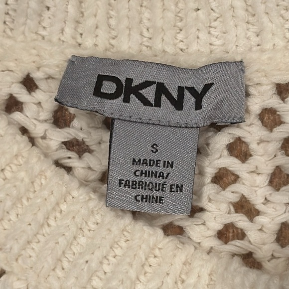 DKNY Crochet Fringe Sleeveless Festival Boho Sweater • Size Small - Picture 3 of 15